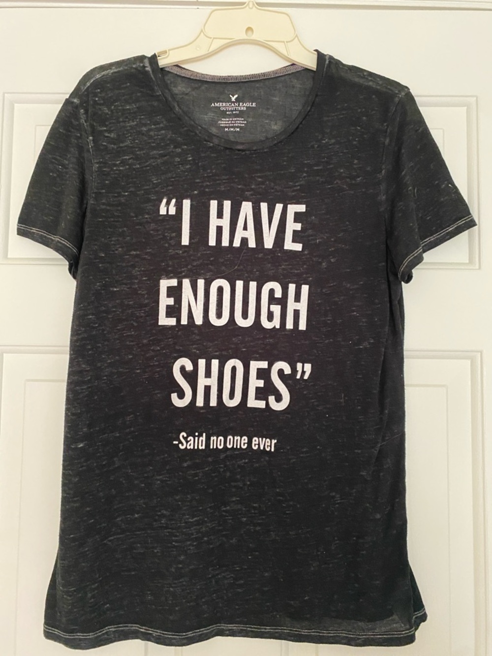 🔥Bundle 6 for $25🔥 American Eagle Outfitters Black Graphic Tee with White Text